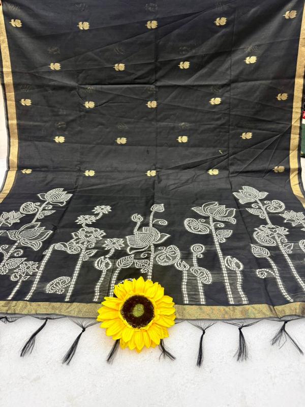 Vastrangan muga cotton saree wholesale market surat gujarat